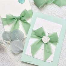 1 Roll 5M Long 38mm INS Style Chiffon Ribbon With Fringe Edges, Suitable For Bouquets, Gifts, Weddings