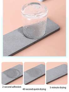 1PC Diatomite Tray - Cup Coaster, Bathroom Counter Toothbrush/Cup Drying Tray, Dining Decor Plate, Absorbent Diatomite Coaster, Soap Dish, Plant Tray - For Kitchen, Dining, Living Room, Bedroom, Bathroom & More