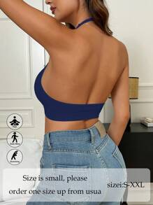 1 件女式工字背运动文胸，舒适健身瑜伽运动服
