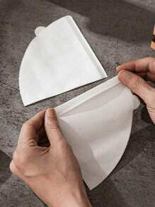 Hârtie de filtru pentru cafea V01, 50/100 bucăți, hârtie de filtru în formă de V, hârtie de filtru naturală pură, nealbită, potrivită pentru filtre de cafea și ceai, utilizată pentru filtrarea impurităților din cafea