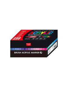 288 Colour Acrylic Marker Set, Soft Tip With Automatic Ink Control System, Strong Coverage For Doodling And Colouring, Suitable For Artists, DIY Crafts, Canvas, Wood, Glass, Rocks And Fabrics, Great For Back To School!