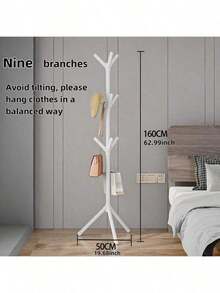 6/9 Pcs Minimalist Wall-Mounted Coat Rack, Tree Branch Style Freestanding Clothes And Hat Rack, Easy-To-Use Independent Hanger - High Stability Portable Storage Rack, Adjustable Height, Plastic Material, Elegant And Practical Branching Design, Suitable For Bedroom Clothing Storage, Suitable For Home, Dorm, Bedroom And Foyer Storage | Modern Style. Suitable For Hanging Clothes, Hats And Bags, Living Room, Bedroom, Home Office - Multicolor - View 16