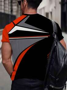 加大码圆领短袖 T 恤，速干透气，适合户外运动、健身、通勤、商务休闲日常穿着