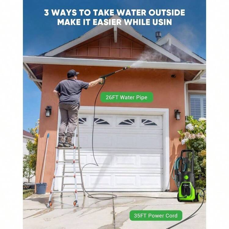 POXURIO Electric Pressure Washer, 4000PSI 2.8GPM Power Washer, 3 - In - 1 Self - Priming High Pressure Washer, For Cars, Patio, Deck - 藍色 - 查看 3