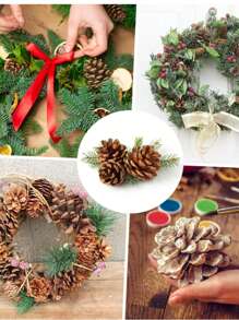 100/50/30/10 Peças Pinhas Artificiais, Pinhas Decorativas Miniatura Convenientes para Feriados de Outono/Inverno, Pinhas Falsas Realistas para Coroa de Natal, Decoração de Casa, Decoração de Pinhas em Estilo Rústico e Campestre - Tamanhos Grande, Médio e Mini, Adequadas para Mesas, Árvores, Decoração de Casa, Artesanato de Natal DIY, Decoração de Quarto de Outono, Decoração Doméstica de Plantas Falsas, Decoração de Quarto de Natal