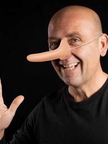 Fake Long Nose Costume: Long Nose And Pointed Nose Halloween Costume Cosplay Party Supplies - 1 Piece - Apricot - View 7