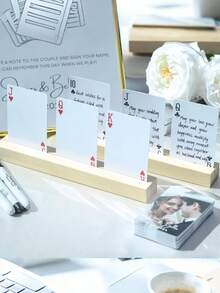 1 Set/54 Pieces, Customized Playing Cards, Customized Text And Pictures, 5 Photos Can Be Customized, Customized Couple Photo And Family Photo Playing Cards, Table Game Cards, Wedding Souvenirs, Anniversary Souvenirs, Wedding Playing Cards, Anniversary Gifts, Anniversary Gifts, Valentine's Day, Mother's Day, Birthday, Father's Day, Graduation Ceremony, Wedding. - Multicolor - View 7