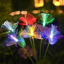 Butterfly Garden Decor Swaying Solar Butterflies Lights Outdoor For Garden Patio Yard Porch Christmas Flower Bed Decorations, House Warming Gifts 2 Pack - Đèn nhiều màu sắc - Xem 2