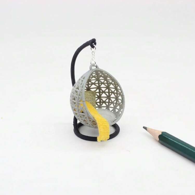 1:12比例迷你房屋微型枕头模型、迷你沙发装饰枕头、迷你秋千椅、DIY摄影道具、迷你房屋装饰部件、迷你房屋微型模型 - 彩色 - 查看 7