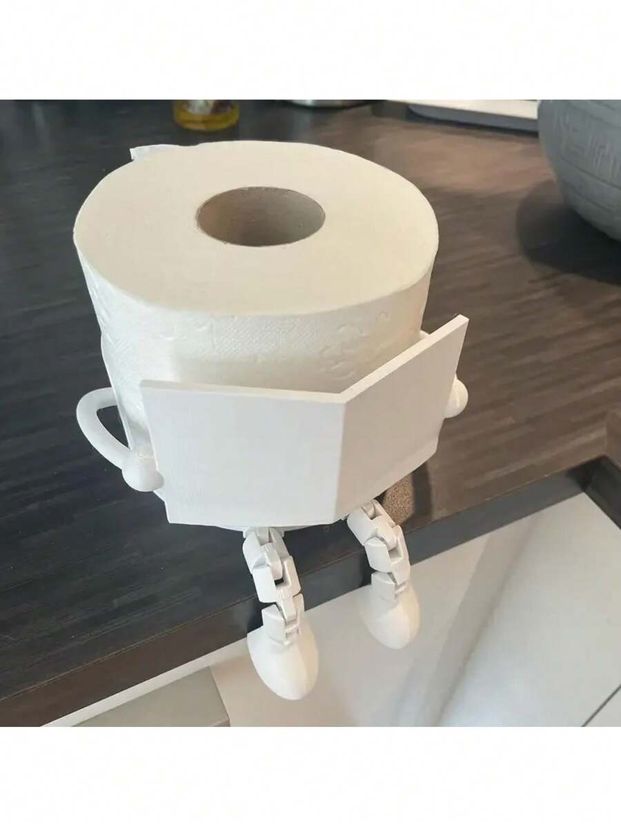 1 Stück 3D gedruckter einzigartiger Toilettenpapierhalter als Zeitungsrolle Begleiter, bringt in Ihr Badezimmer, geeignet für Büroräume