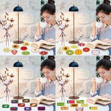 8 piezas Posavasos con diseño de frutas, formas redondas y asimétricas, kit de pintura de diamantes, material de madera con soporte, arte de diamantes DIY mosaico de cristal Posavasos y soportes para posavasos, adecuado para uso diario en la oficina, decoración del hogar, regalos para principiantes