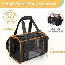 TSA-Approved Foldable Pet Backpack (Suitable For All Kinds Of Pets, Maximum Weight 15 Pounds) | Soft-Sided Travel Backpack, Suitable For Small/Medium-Sized Pets | 15.7 Inches X 10.2 Inches X 10.2 Inches - Suitable For Air Travel And Car Trips - màu đen - Xem 3