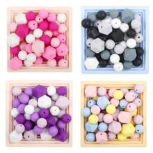 50 件硅胶珠 DIY 珠宝制作套件 - 多用途时尚装饰珠工艺配件，用于制作手链、串珠吊坠、钥匙扣、串珠笔和 ID 挂绳，男女通用批量工艺品供应 - 50pcs矽膠珠 - 查看 1