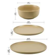 Alessandra Brown 12-Piece Stoneware Dinnerware Set - brown* - View 10