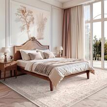 1Pc Large Modern Area Rugs For Living Room, Soft  Boho Washable Indoor Carpet, Low Pile Lightweight Large Print For Bedroom, Dining Room, Playroom, Office, Pink, Low Pile Carpet - Kiểu 1 - Xem 3