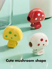1 pieza/2/3 piezas Soporte para cepillo de dientes con forma de hongo, Cubierta protectora para cabezal de cepillo de dientes de viaje con diseño "SUERTE", Material ABS reforzado, Agarre fuerte y múltiples colores, Apto para uso diario, viajes, viajes de negocios, hoteles, hogar y vuelta al colegio