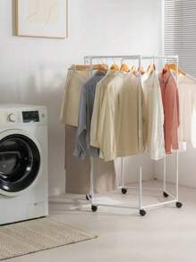 1个360°旋转六角带轮晾衣架，重型滚动晾衣架，承重力强，外观时尚，多种款式可选，节省空间，坚固的金属落地式多杆晾衣架，适用于卧室