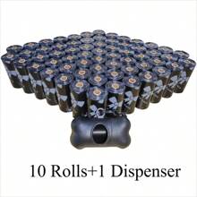 300pcs Thick Dog Poop Bags With Bone Dispenser And Storage Box, Leak-Proof Durable Large Capacity Pet Waste Bags, Stylish Pattern Design, Convenient Cleaning Supplies, Perfect Holiday/Birthday Gift - Multicolor - View 9