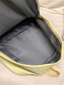 Large Capacity Casual College Style Minimalist Backpack For Women - Yellow - View 4