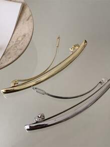 1pc The Simple And Not Simple Curved Clip Adds Tenderness, And It Is Professional And Elegant With Formal Wear, School Stuff