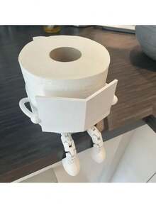 1 Stück 3D gedruckter einzigartiger Toilettenpapierhalter als Zeitungsrolle Begleiter, bringt in Ihr Badezimmer, geeignet für Büroräume