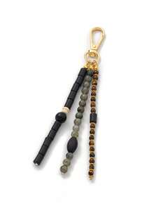 1pc Fashionable Exquisite Multi-Color Bead Keychain Bag Decoration. Plated With 18K Gold, Suitable For Daily DIY Decoration.