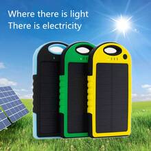 1pc 20000mAh Portable Solar Cell Phone Battery Charger, With Flashlight/USB/Type-C/Micro Interface/Compass, Suitable For IPhone/Android Mobile Digital Electronic Devices, Gift Customization, Outdoor Emergency Power Backup Pack - Multicolor - View 2