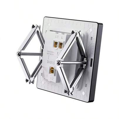 2pcs Hidden Junction Box Repair Kit, Wall Outlet Receptacle Electrical Box Fixer, Switch Socket Repair Set, Metal Steel Frame Mounting Design