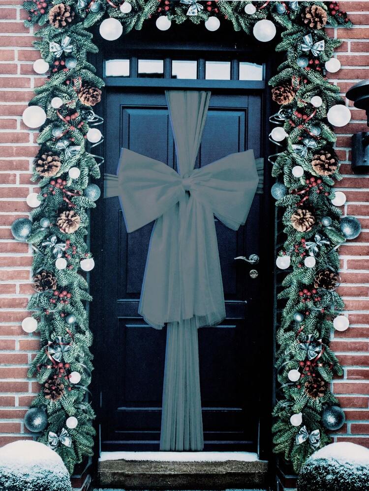 73*900cm Organza Red Bow Christmas Decoration, Multi-Color Ribbon Bow For Christmas, Wedding, New Year Holiday Decor, DIY Bowknot For Halloween, Christmas, National Day, Independence Day And Other Outdoor Events - Red - View 11