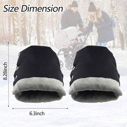 Baby Stroller Warm Cover, Stroller Winter Windproof & Cold-Proof Cover, Waterproof & Frost-Proof Umbrella Stroller Cover, Snow Day Handlebar Protector