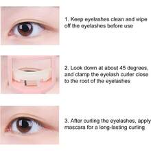 Rizador de Pestañas, Clip para Rizar Pestañas, Herramienta Cosmética de Clip para Pestañas de Larga Duración, Herramienta de Maquillaje Portátil para Todas las Formas de Ojos - 1 - Ver 7