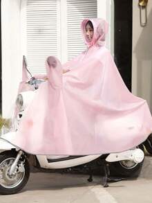 1pc Electric Bicycle/Motorcycle Transparent Rain Poncho, Adult Riding Rain Cover