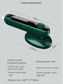 OBOVAY 1 Stück tragbares Handstreich-Bügeleisen - kompakt & tragbar, leistungsstarker Dampf, große Titanium-Bügelsohle, knitterfreies Bügeln, schnelles & gleichmäßiges Erhitzen, ideal für Zuhause, Reisen, Wäsche - EU-Stecker (220V/240V) - Keine Batterie erforderlich, stilvolles & robustes Design