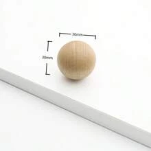 天然实木橱柜把手北欧厨房抽屉拉手胡桃木耐用圆形木制旋钮家具把手 - 櫸木胡桃木 - 查看 9