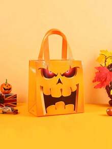 4件-22件万圣节无纺布礼品袋手提袋猫精灵鬼魂女孩木乃伊吸血鬼僵尸南瓜礼物防水包装袋 - 彩色 - 查看 6