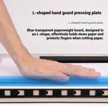 1个A4/B5/A5/B6/B7多尺寸裁纸刀，方便锋利，一次最多可裁切12张纸，也适用于裁切照片、塑料和皮革，是返校、圣诞节、圣诞剪纸、圣诞包装等场合必备的艺术工具和学习用品。 - 彩色 - 查看 4