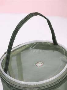 1pc Colorful Mesh Knitted Yarn Storage Bag, Yarn Organizer Suitable For Knitting & Crochet Projects Accessories, Easy To Carry (Purple, Pink, Green)