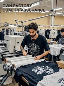 [Cotton T-Shirt] 180G Cotton Men's "Built Different" Letter Print T-Shirt | Relaxed Fit, Short Sleeve, Black S-3XL, Heat Transfer Print, AllSeason Clothing, Casual, Comfortable Sportswear