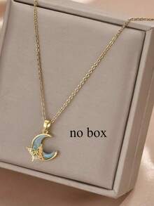 1 件金色字母十字架创意设计项链，时尚休闲优雅，适合日常佩戴，适合情人节、圣诞节、派对、礼物（OPP 袋包装） - 金黃色 - 查看 4