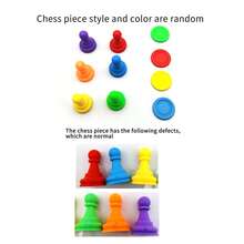 Ajedrez de vuelo plegable y portátil, juego de estrategia clásico, ideal para viajes, juegos de fiesta, tamaño del tablero: 25*25cm/10*10 pulgadas, versión en inglés - Azul - Ver 9