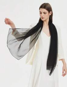 2025PANTONIGHT Long Chiffon Sheer Scarf For Womens - 716 Pink - View 7