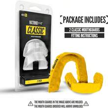 NXTRND CLASSIC Juego de 2 Protectores Bucales Deportivos, Ultra Delgado, para Fútbol Americano, Boxeo, Combate,, Jiu-Jitsu,, para Adultos y Niños - Amarillo - Ver 5