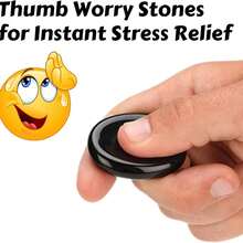 2pcs Thumb Pressure Relief Crystal Set, White Crystal, Amethyst, Rose Quartz Hand-Carved Gemstones, Exquisite Healing Stones, Meditation Oval Palm Stones, Ideal Gift - 2pcs/set - View 5