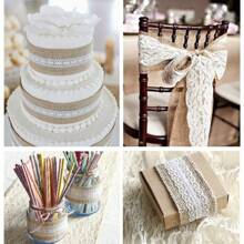 1m/Roll] Hemp Roll Lace Lace Vintage Handmade DIY Materials Wedding Decorative Lace Cloth Holiday Crafts Hemp Roll Lace Linen Roll Handmade Knitting Materials Home Decorative Lace Curtains Tablecloth Lace Edging Clothing Accessories