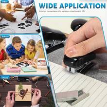 20 Pack Mini Staplers With 15000 Nails Bulk With 15000 Nail, Office Staplers For Desk 25 Sheet Capacity, Hand Held Desk Students Teachers Supplies For School Office Business Non Slip Base Black - 10 - Xem 3
