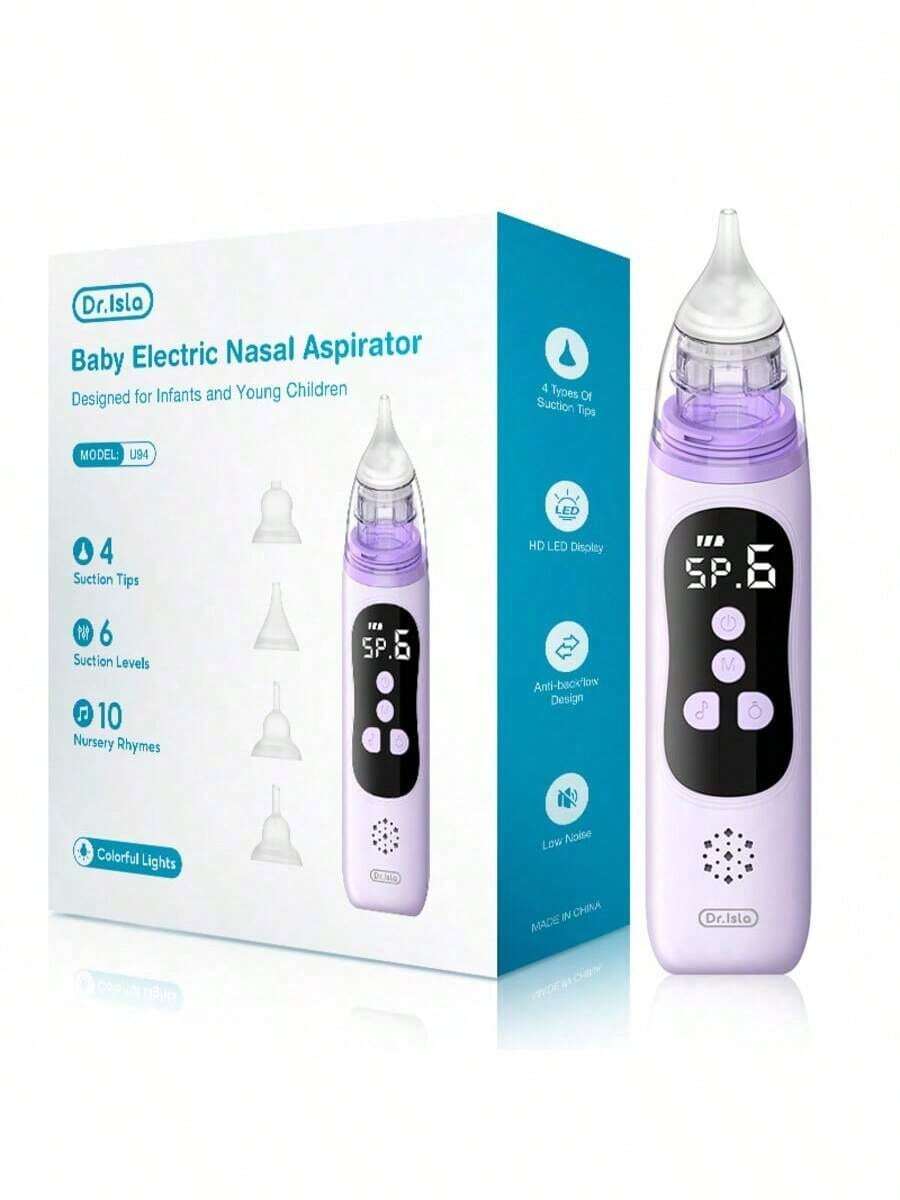 嬰兒與幼兒用電動吸鼻器,便攜式,可充電,附燈光與音樂功能 - 彩色 - 查看 1
