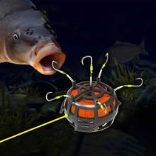 1 Set Bottom Fishing Gear, With Sharp Fish Hooks, Durable Polymer Structure, Suitable For Catfish And Freshwater Fishing - Multicolor - View 2