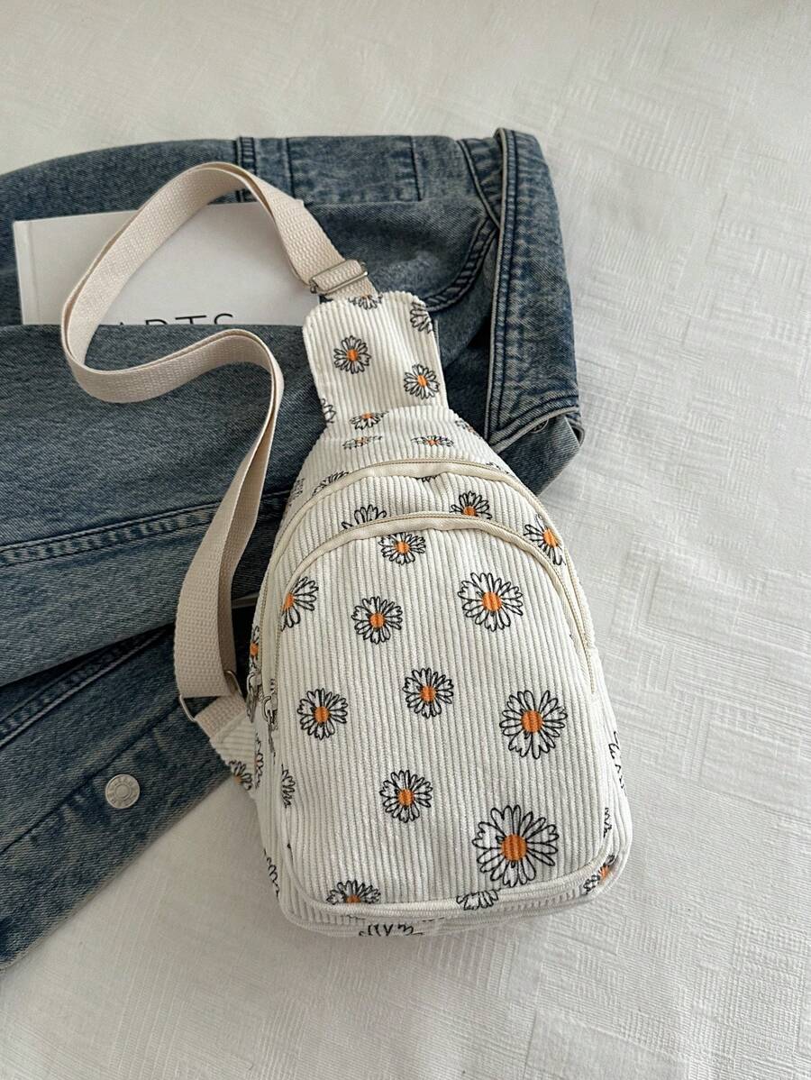 Pochete feminina branca com estampa de morango, bolsa de cintura, porta-moedas, bolsa de lona com vários bolsos, pequena bolsa para celular, linda bolsa de viagem rosa