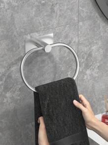 浴室毛巾架，不锈钢毛巾环，用于浴室收纳整理，无需钻孔安装，浴室配件，浴室工具