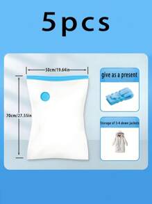 13/1 件真空密封压缩袋、真空储物袋、真空拉链袋、节省空间的行李袋、旅行压缩袋、可折叠衣物整理袋、衣柜储物袋，用于存放衣物、床上用品、冬装 - 节省 75% 空间、防潮防虫、返校季